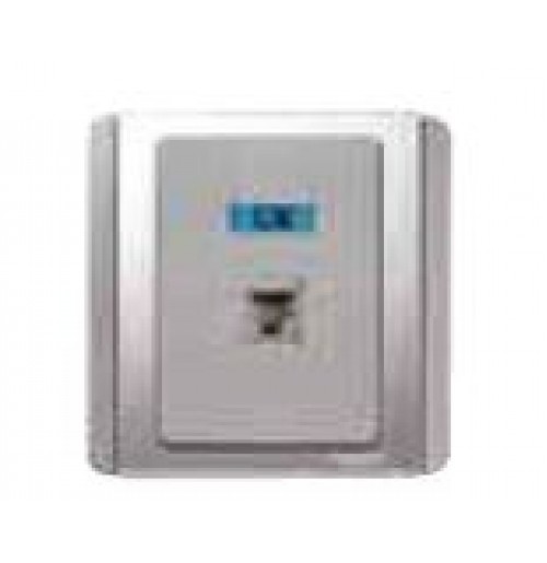 1 Gang Data Outlet White finish, Silver Grey
